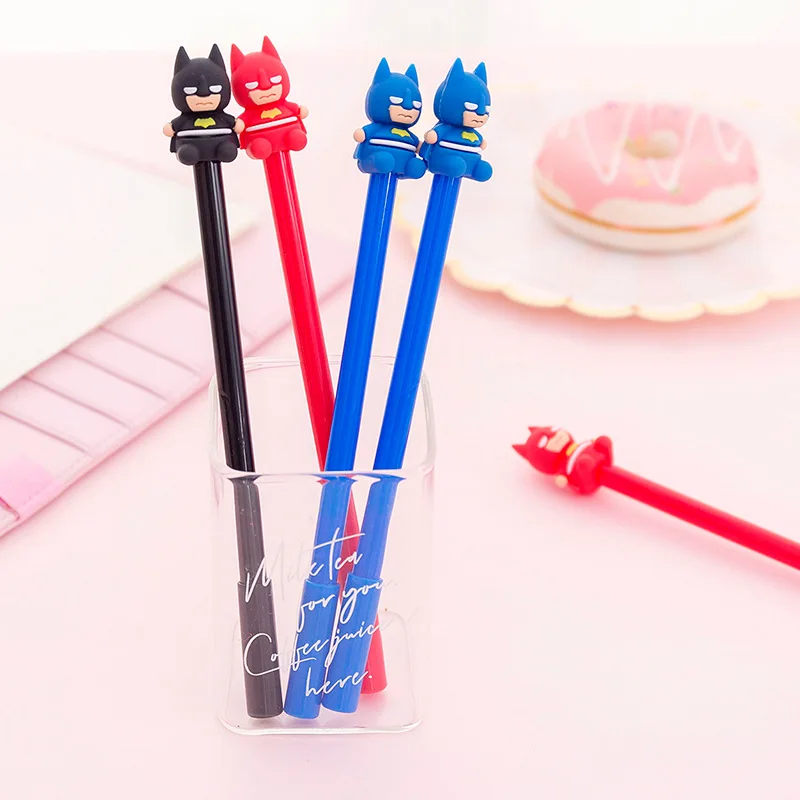 

Marvel Cute Batman Gel Pen Black Pen Office School Stationary Journal Kawaii Black Ink Suppliers Gift Student Writing