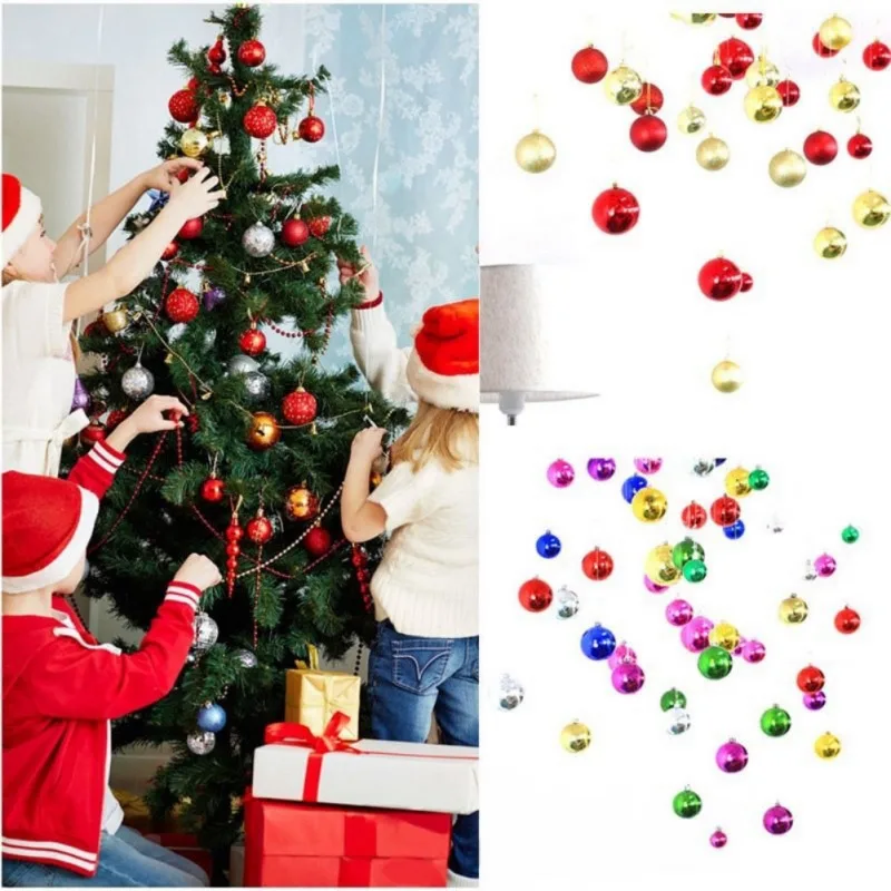 12 шт. рождественские безделушки блестящие шикарные круглые Рождественские шары орнамент новогодняя елка украшения