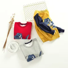 

Top Quality 100% Cotton Boys Sweaters Autumn Winter Fashion Pullover Sweater Turn-down Collar Children Christmas Sweaters Kids