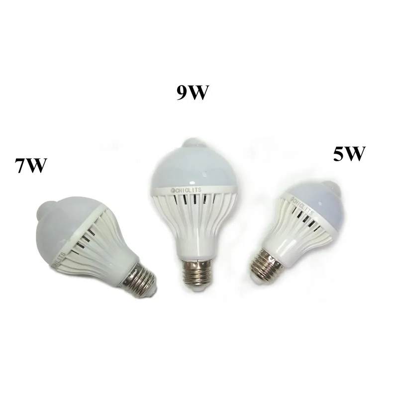 Lâmpadas Led e Tubos lâmpada de 5 w 7 Led Light Shape : Bubble Ball Bulb Pir Motion Sensor Lamp