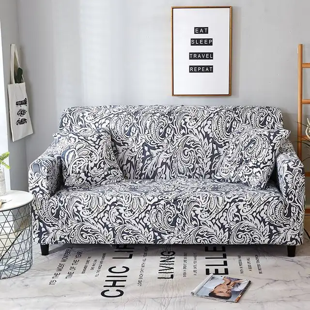Black Phoenix Elastic Sofa Protector Cover For Living Room Black Phoenix Elastic Sofa Protector