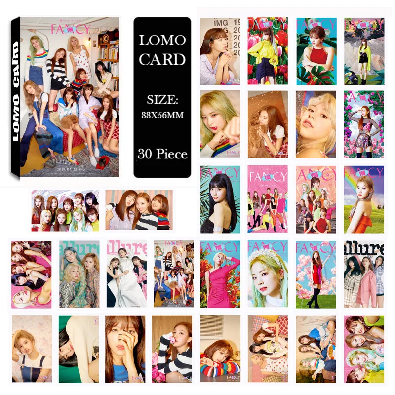 Youpop KPOP TWICE FANCY MOMO DaHyun TZUYU NAYEON альбом LOMO Cards k-pop Новая мода самодельная бумажная Фотокарта LK651