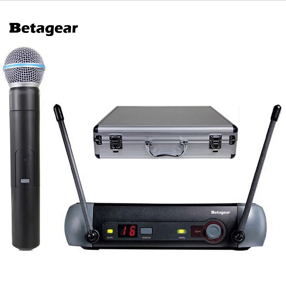 Betagear PXG24/58A профессиональный микрофон система караоке беспроводной супер кардиоидный PXG uhf микрофоны ручной микрофон - Цвет: handheld mic