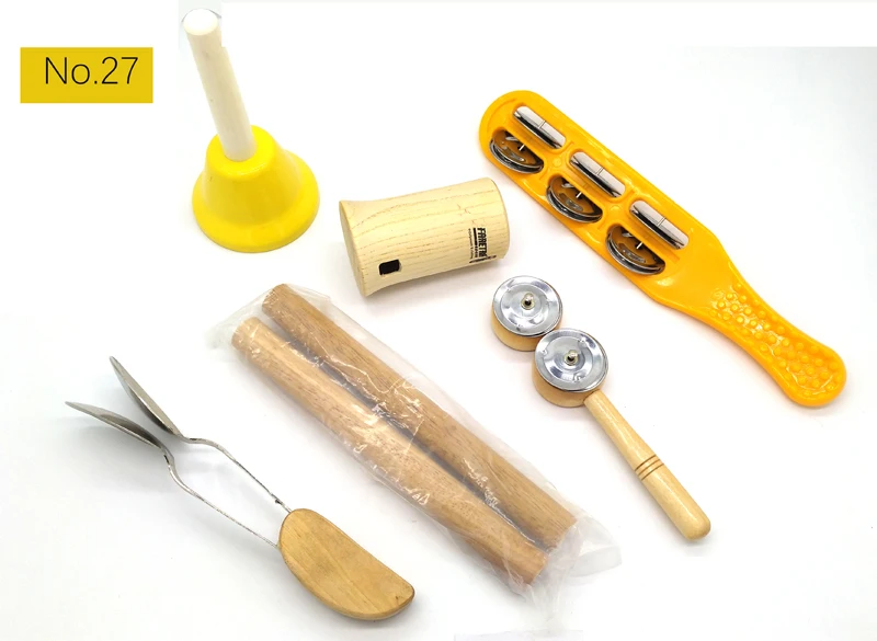 

BIG SALE 6pc new musical instruments toy set wooden percussion instruments for baby preschool kids music rhythm educational