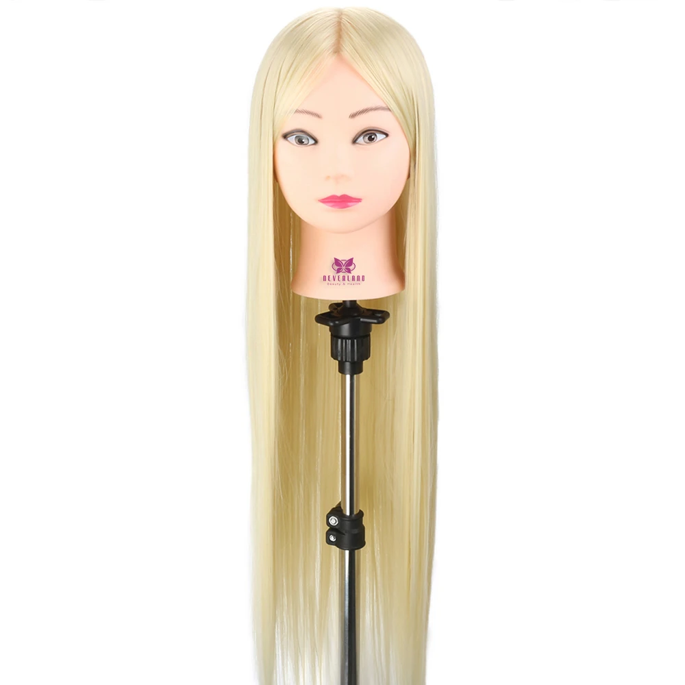 30 "100% очень длинные волосы Парикмахерские syntheticmannequin голова + зажим для