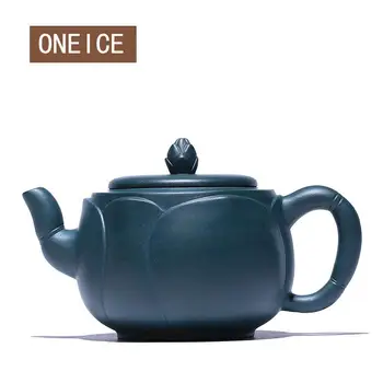 

Yixing Purply Clay Teapot Chinese Kongfu Tea Pots Raw Ore Green Mud Lotus Pot