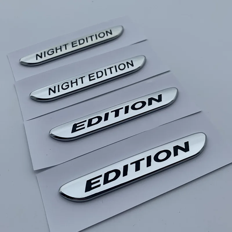 

2pcs EDITION Night Edition Nice Bar Chrome Emblem Car Styling Refitting Fender Logo Badge Sticker for Mercedes Benz C300 C200L