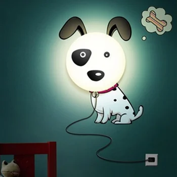 

DIY 220v novelty wallpaper night light for children bedroom romantic led pig sunflower dog lampe de chevet enfant
