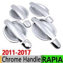 Per Skoda Rapid 2011-2017 Lusso Cromo Esterno Maniglia di Portello Covers Spaceback ABS di Plastica Accessori Adesivi Car Styling