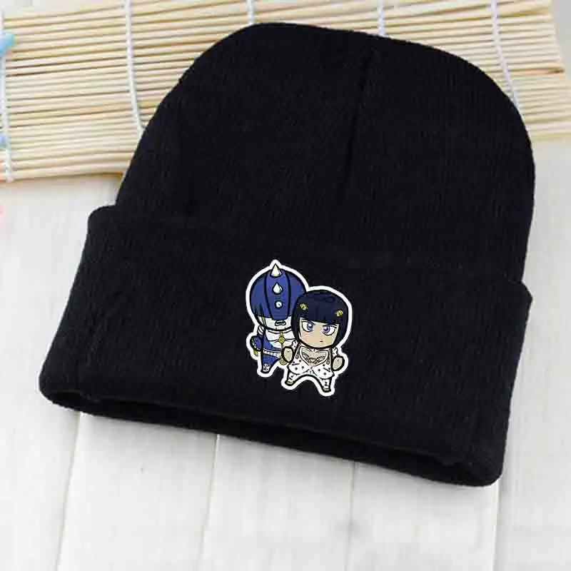 Giancomics JoJo's bizare Adventure Hat Аниме мультфильм шапка с рисунком Beanie вязаная хлопковая