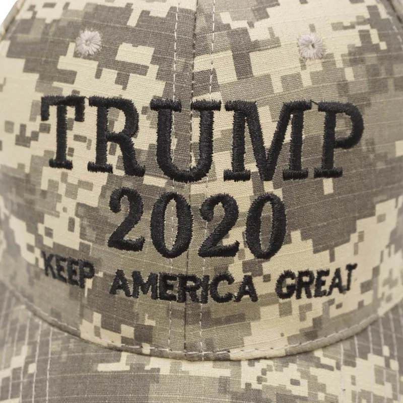 Новая камуфляжная бейсболка с вышивкой Trump Snapback мужские женские шапки унисекс спортивные камуфляжные шапки военные Gorras