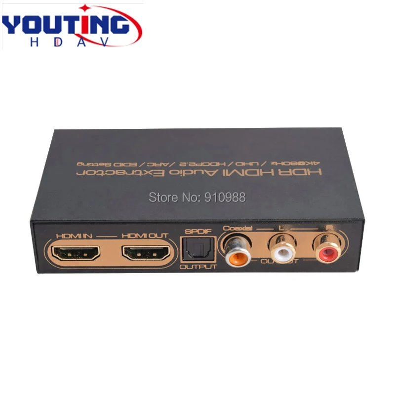 

YOUTING HDR HDMI Audio Extractor 4K@60Hz UHD HDCP2.2 ARC EDID Setting 2.0V Converter