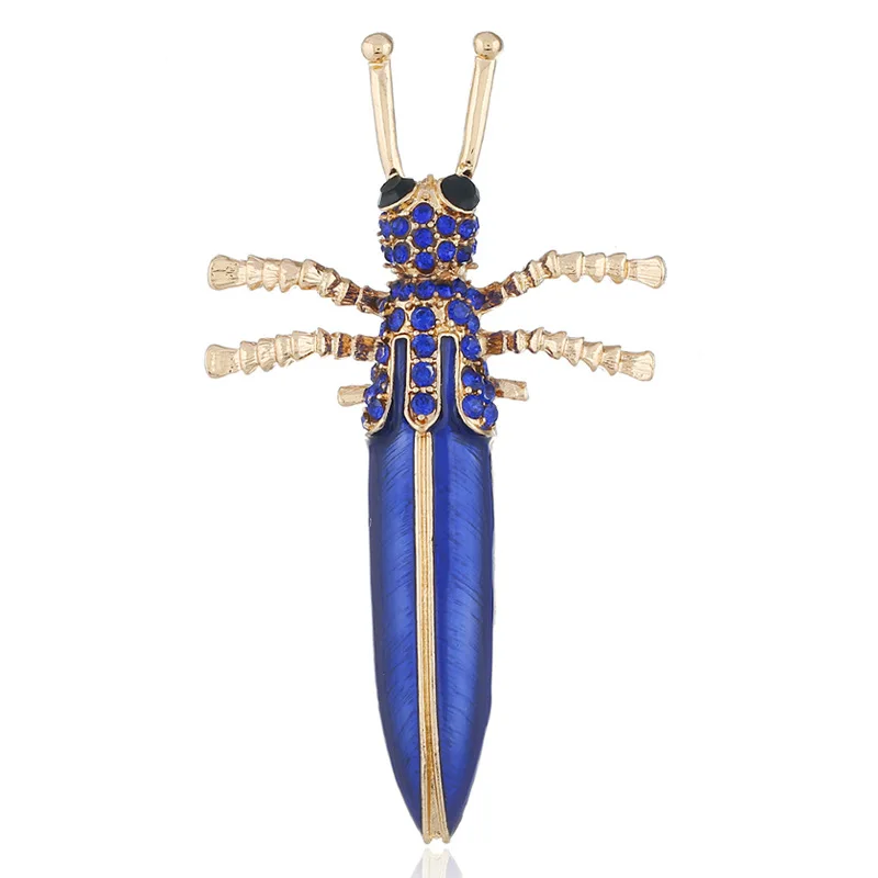 Cartoon Green Enamel Insect Brooches Men Grasshopper animal brooches For Women Lady Classical Fashion  Sweater Decoration Pins