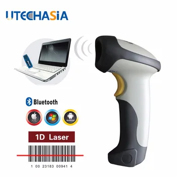 

Wireless Bluetooth 1D Barcode Scanner USB Single Line Laser Handheld Wireless Bar Code Scanning Grey