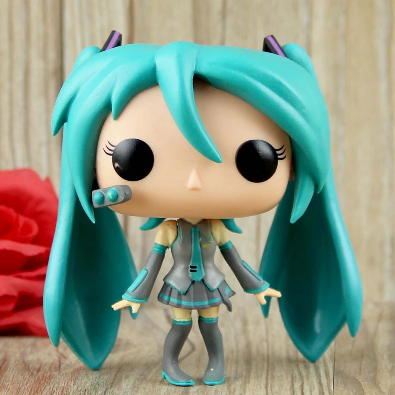 

PVC Big Head Anime Hatsune Miku Action Figure The Mermaid Snow White Princess Doll Model Toy Girl Gift Collections Gift Box