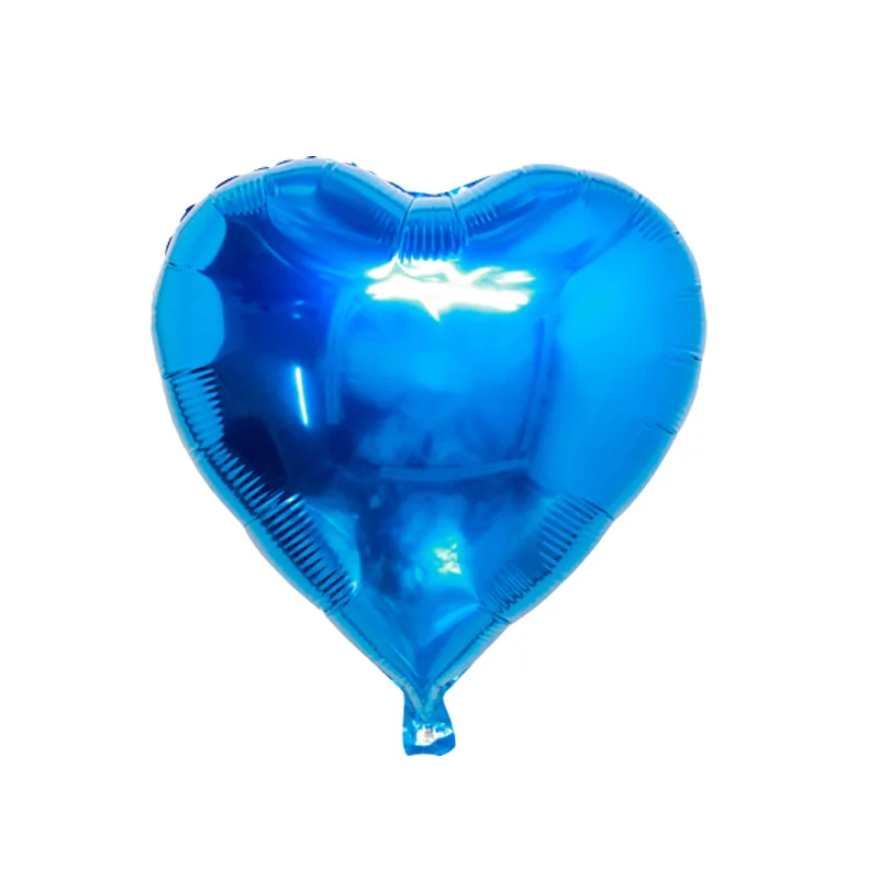50 шт. 18 дюймов Звездные воздушные фольгированные шары сердце гелиевый баллон шар на день рождения вечерние свадебные украшения вечерние товары сердечки - Цвет: heart blue