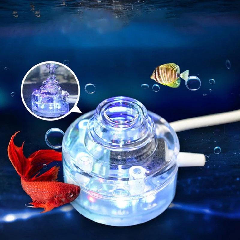 

7colors Waterproof LED Light Multi Color Fish Tank Lamp Submersible Mini Aquarium Lights Bubble Aeration Underwater lighting