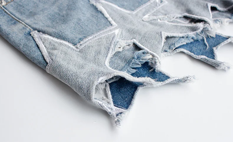 Летние лоскутные Звезды мини шорты с высокой посадкой Горячие Шорты повседневные синие джинсовые шорты джинсы с карманами шорты для женщин