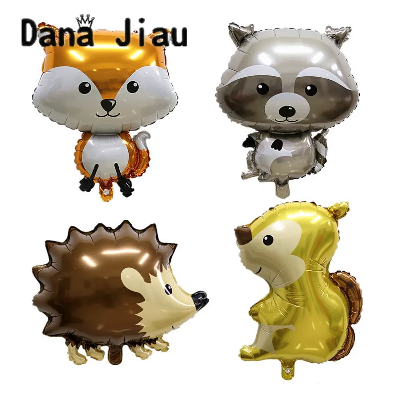 

NEW Fox Hedgehog Golden Animal Air Helium Balloon Birthday Party Decoration Zoo Theme Panda Supplies Holiday Kids Toy
