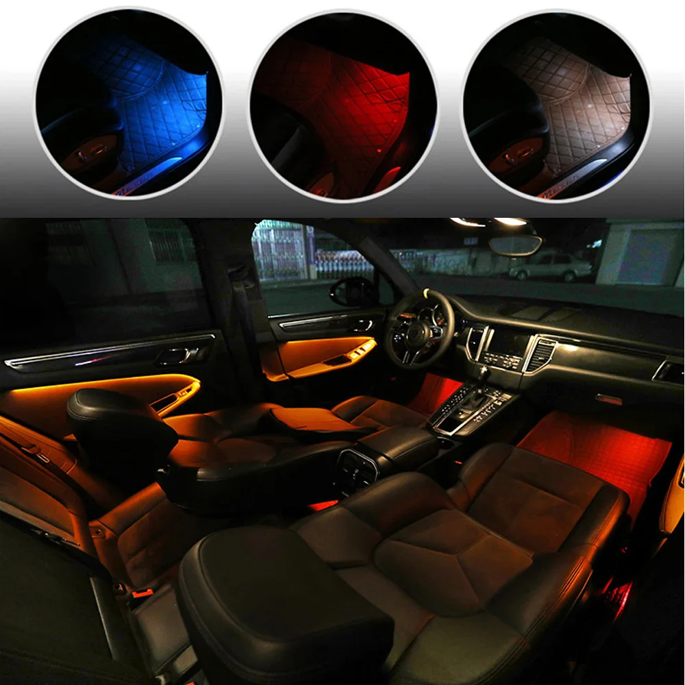 

Interior LED Decorative Atmosphere Strip Lights for P orsche Macan Orange/blue/white Switchable