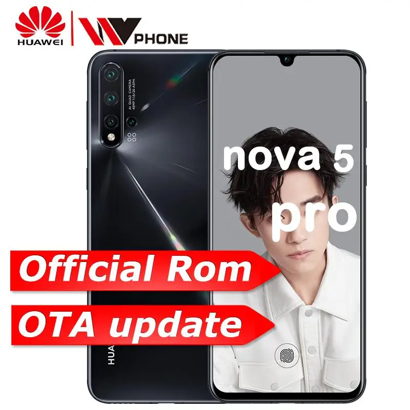 

Huawei Nova 5 Pro 6.39" OLED Full Screen Support NFC 2340*1080 Octa Core 3500mAh 5 cameras Super Charge