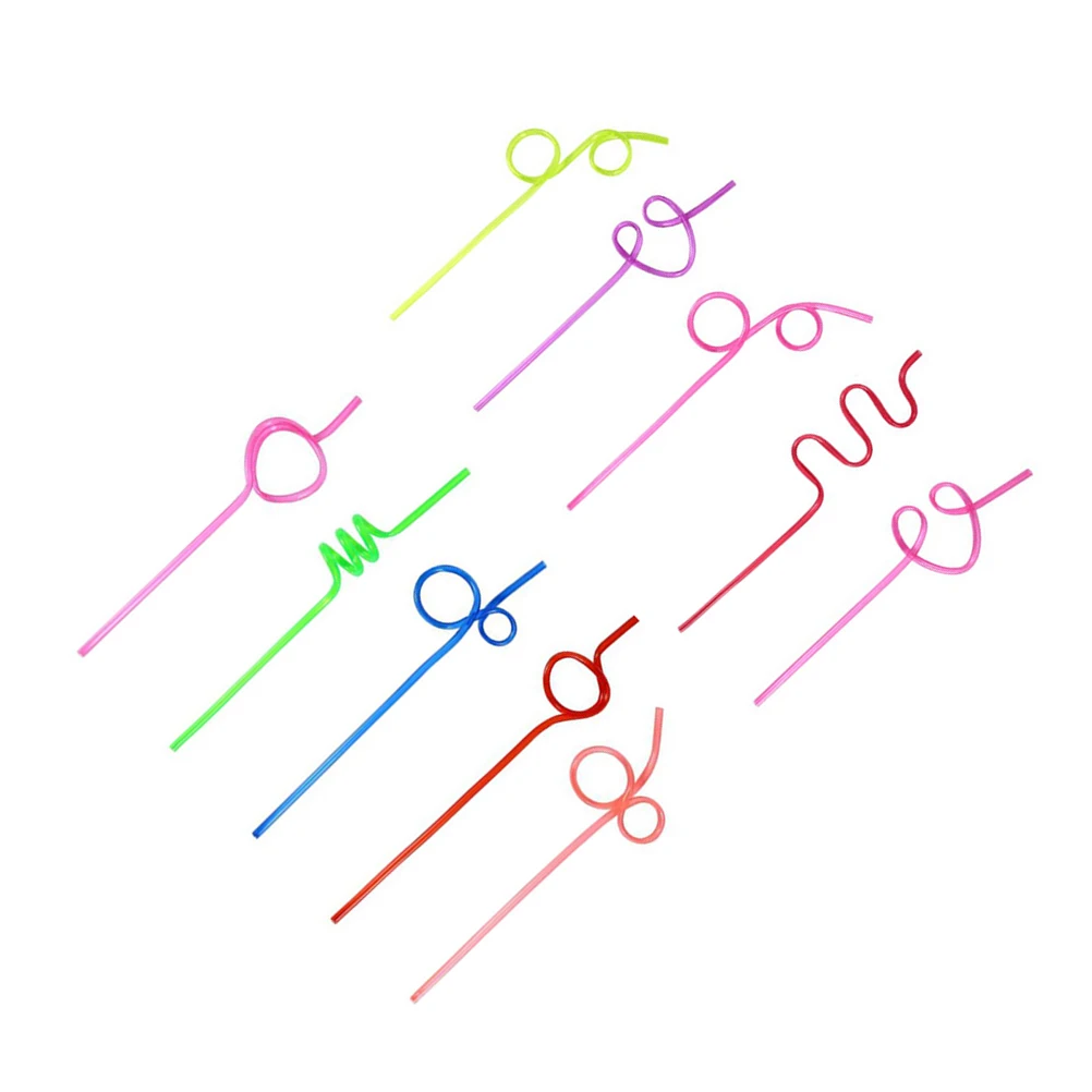 50 шт. ПВХ Crazy Loop соломинки сумасшедшие многоразовые питьевые соломинки в разных цветах отлично подходят для вечеринок карнавалов смешанные цвета