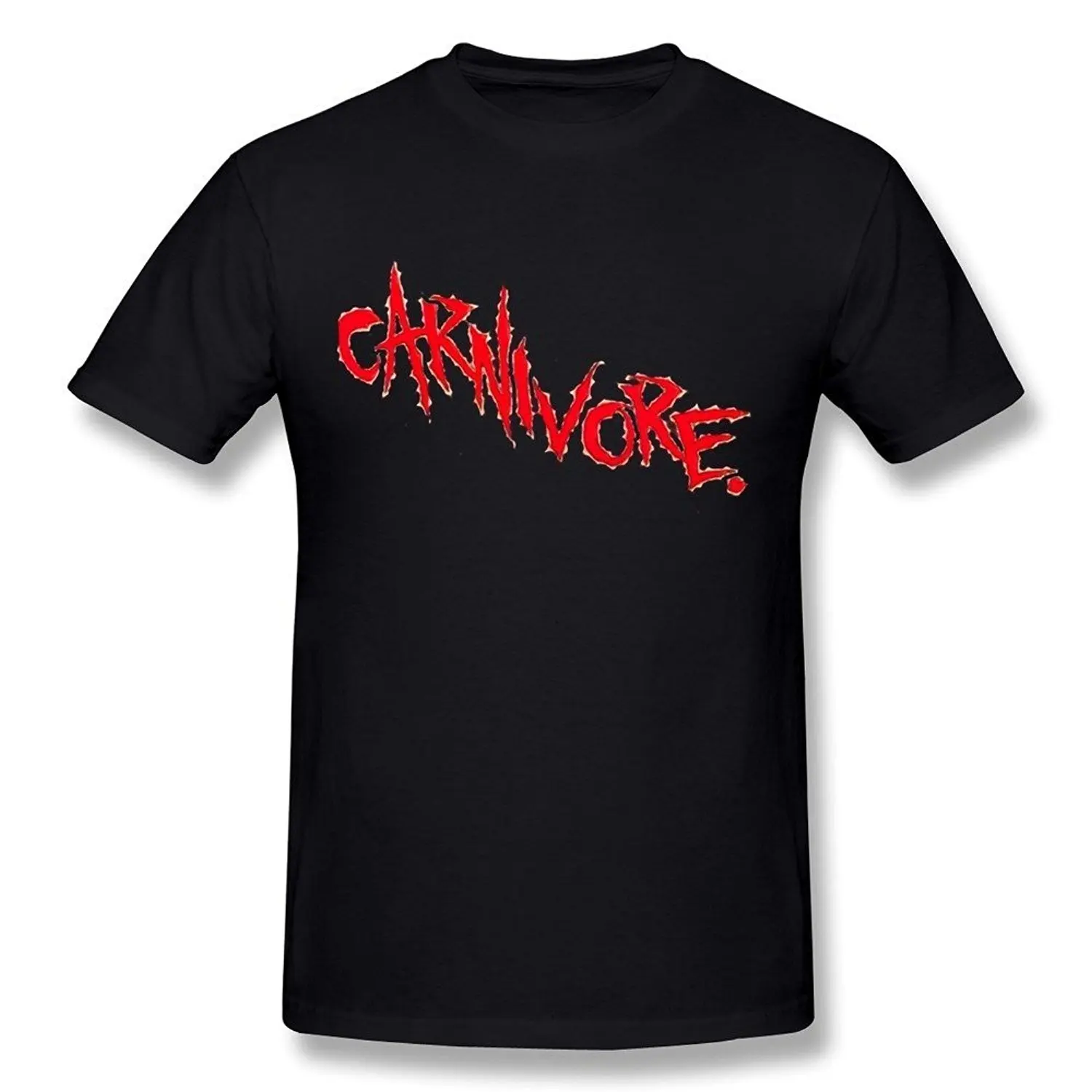 New CARNIVORE Trash Metal Rock Band Logo Men's Black T-Shirt Size S To 3XL Fashion T Shirt Men Clothing O-Neck Tops Tee Shirts