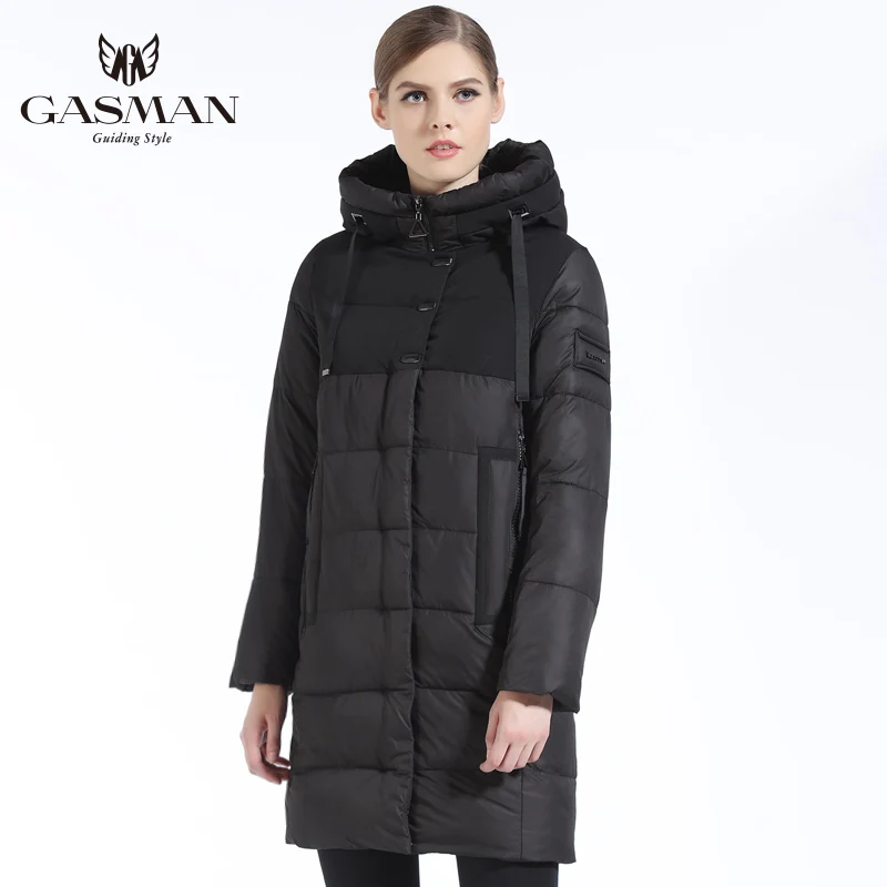 GASMAN New Winter 2018 Fashion Down Jackets And Coats Hooded Long Bio Down Parka Brand Casual Overcoats Female Jacket Winter