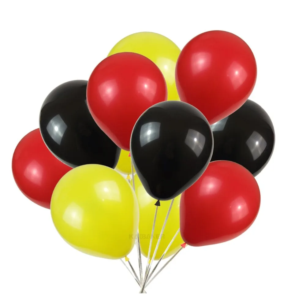 

12" Gold Black Red Latex Balloons For Birthday Party Latex Balloons Inflatable Wedding Decoration