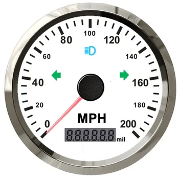 

New 3-3/8'' GPS Speedometer 200MPH for Car Motorcycle ATV UTV Total Mileage Adjustable 85mm 12V 24V Waterproof
