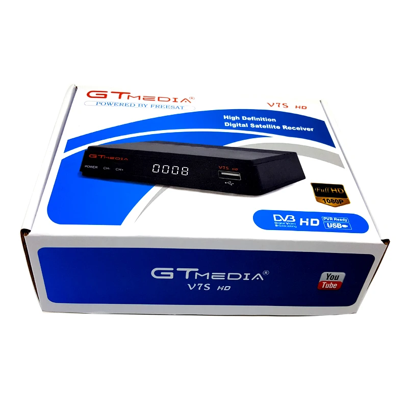 5/10 шт. GTMEDIA V7S HD+ WI-FI антенна DVB-S2 HD Youtube PowerVU Newcamd GTMEDIA V7S-цифра спутниковый телевизионный ресивер