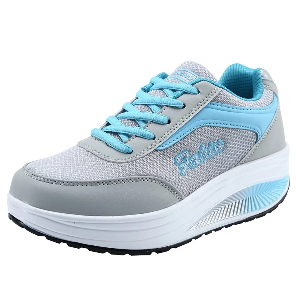 

SAGACE 2018 Women Casual Shoes Fashion Women Mesh Heightening Shoes Soft Bottom Rocking Shoes women's Swing Shoes No7