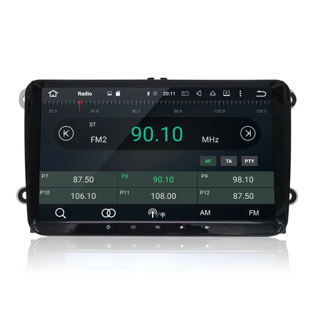 Excellent Aotsr Android 7.1 8.0 Car Multimedia GPS naviation DVD player For Volkswagen Seat Leon Skoda Fabia 2 Din media radio stereo 5