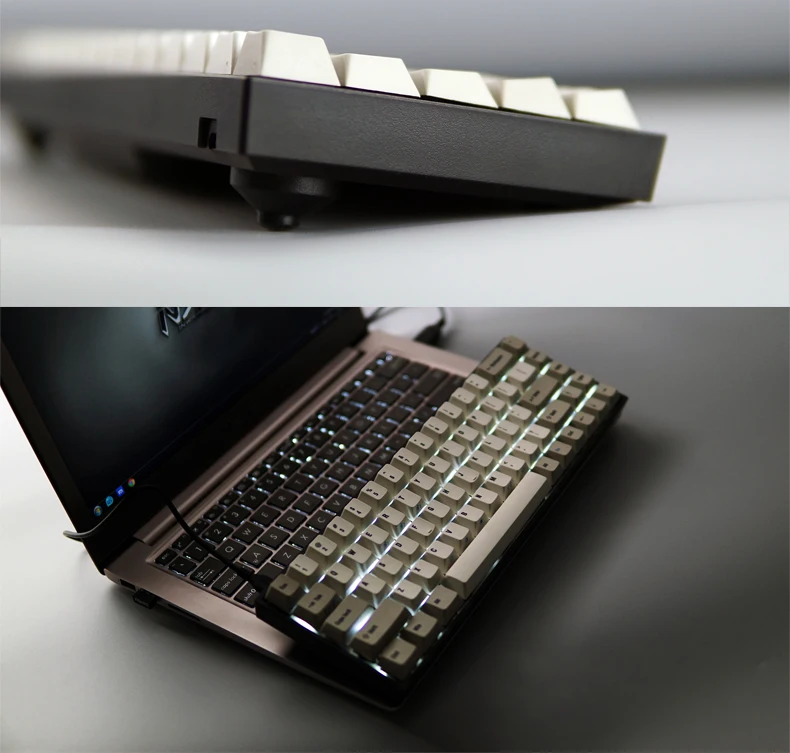  Tada 68 Bluetooth mini mechanical keyboard cherry switches white LED wireless keyboard tada68 pro p