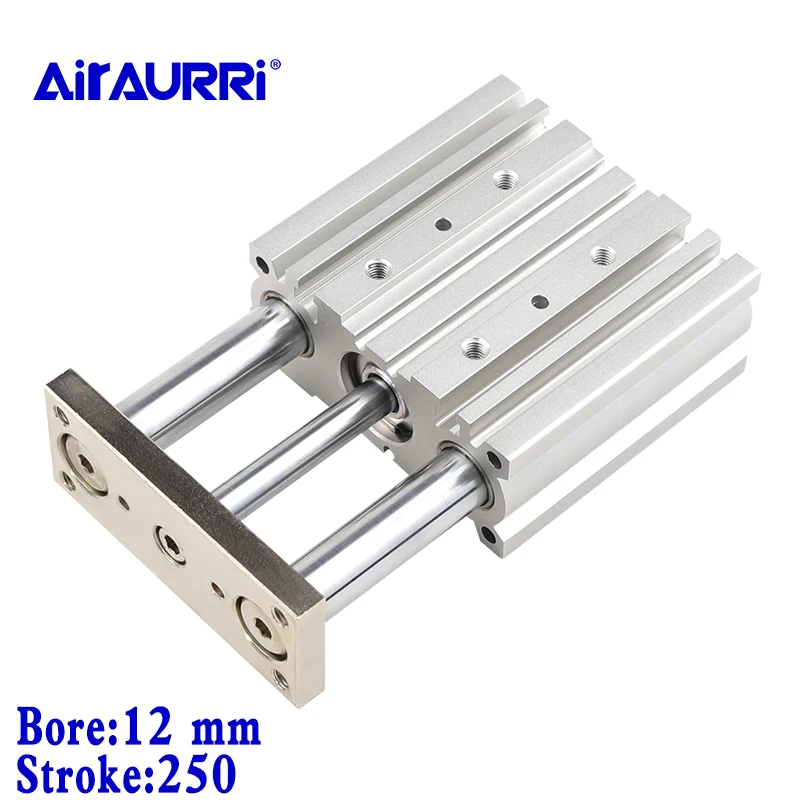 

MGPM MGPL Bore 12mm stroke 250mm compact Guide Slide bearing Cylinder and ball bushing MGP Guide rod thin SMC type