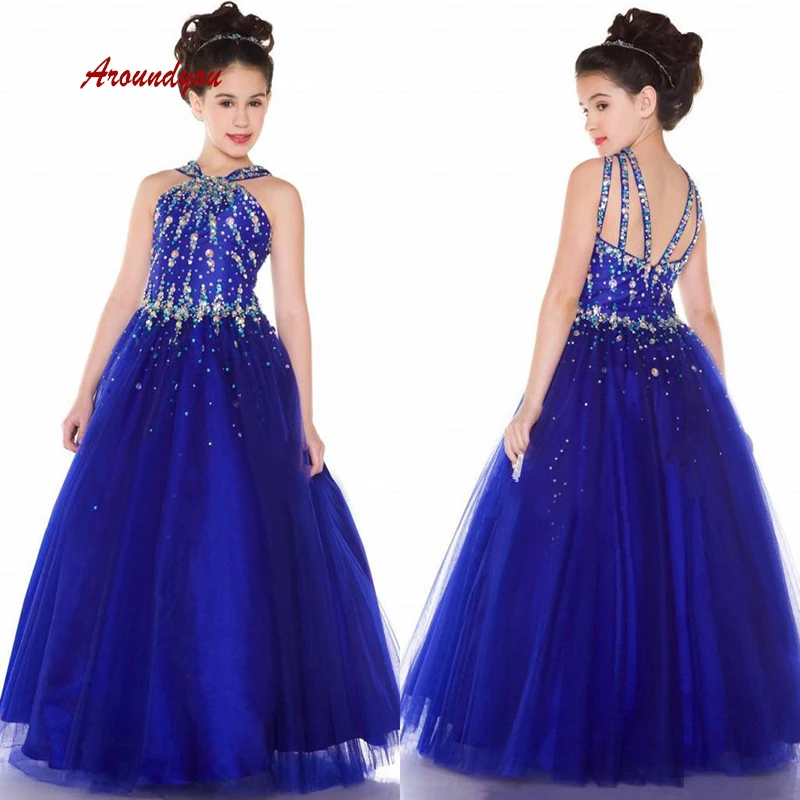 cheap royal blue flower girl dresses