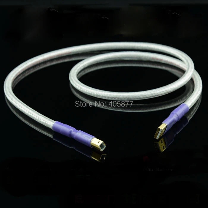 Hi End OFC silver plated USB audio cable data USB cable DAC USB hifi
