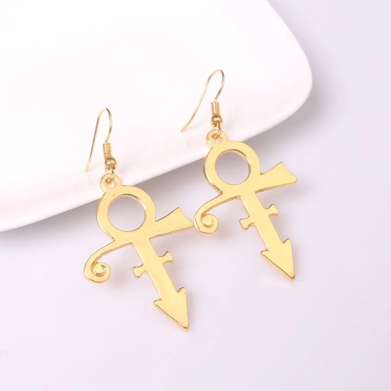 

Fashion Prince RIP Memorial Symbol Love Logo Earrings 3 colours women and girls Steampunk Cosplay Jewelry Accessories