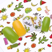 1 простынь 6,3*5,2 см ногтей водные наклейки животных ногтевое искусство, переводные наклейки декоративный для маникюра DIY для летний гели для ногтей