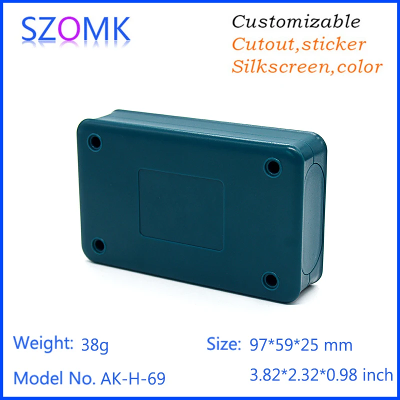 

one piece abs mateial handheld plastic box power supply for pcb design for electronics project junction box 97*59*25mm