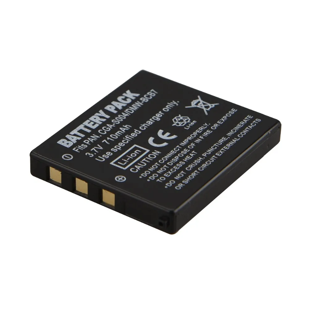 

1pc Rechargeable 710mAh CGA-S004 CGA-S004E Camera Battery For Panasonic LUMIX DMC-FX7 DMC-FX2 FX2 FX7 DMW-BCB7 Camera Battery