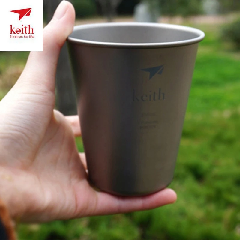 

450ml Cup Portable Titanium Beer Cup Coffee Mug Water Drinking Coffee Cups For Outdoor Camp Travel Picnic Drinkware Ti9002