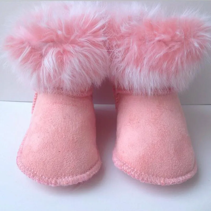 Новая качественная зимняя обувь детская обувь с кроличьим мехом теплая обувь для младенцев кожаные ботинки для маленького мальчика