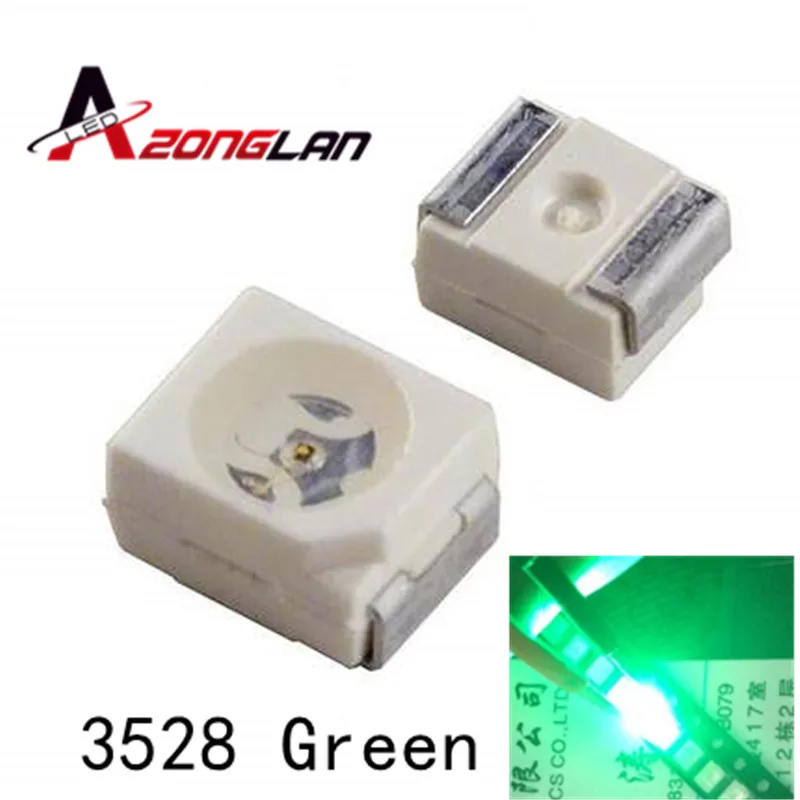 100 шт. SMT SMD светодиодный 3528 1210 Цвет зелёный вода Ультраяркий светоизлучающий диод
