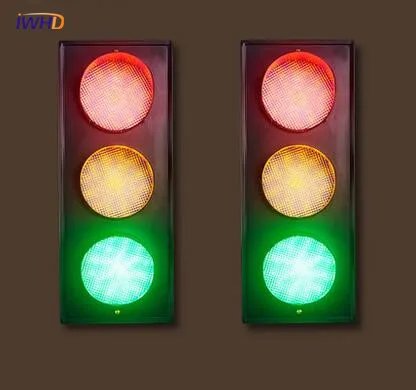 Details about   Vintage Creative 3-Light Remote Control Traffic Light Indoor LED Wall Sconce 