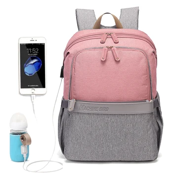 

New Mummy Diaper Bag Usb Large Capacity Maternity Backpack Waterproof Travel Baby Stroller Bag For Mom Multifunctional Nappy Bag