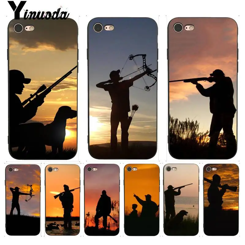 

Yinuoda For iPhone 7 6 X Case Hunter Dog hunting Colorful Phone Accessories Case for iPhone 7 X 6 6S 8Plus X 5 5S SE XR XS XSMAX