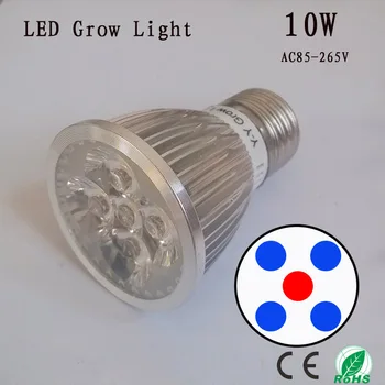 

10W LED Grow Lights, 1 Red & 4 Bule, AC85-265V E27 lamps, For Succulent Plants In Grow Tent succulent plants