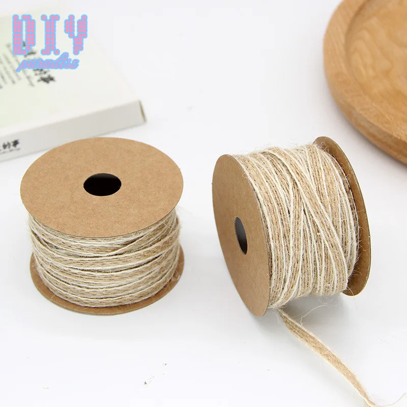 Buy 50M Natural Burlap Hessian Roll Jute Twine Cord Hemp Rope String Trim