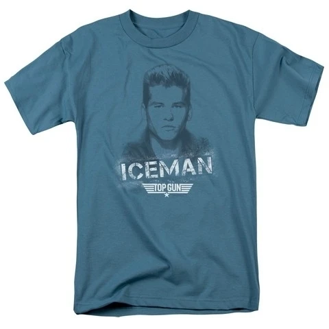 Trevco Top Gun-Iceman Short Sleeve Adult 18-1 Tee Slate - Large
